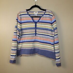 Striped Multicolor Long Sleeve Top